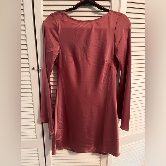 Urban Outfitters Pink Sheath Dress Mock Neck Long Sleeve - Picture 8 of 8